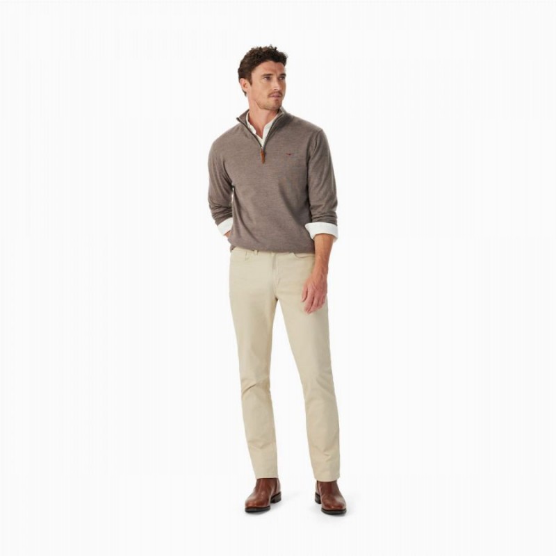 Ernest Merino KZ200WQQH02 Quarter Zip Knit - Nutmeg Textile