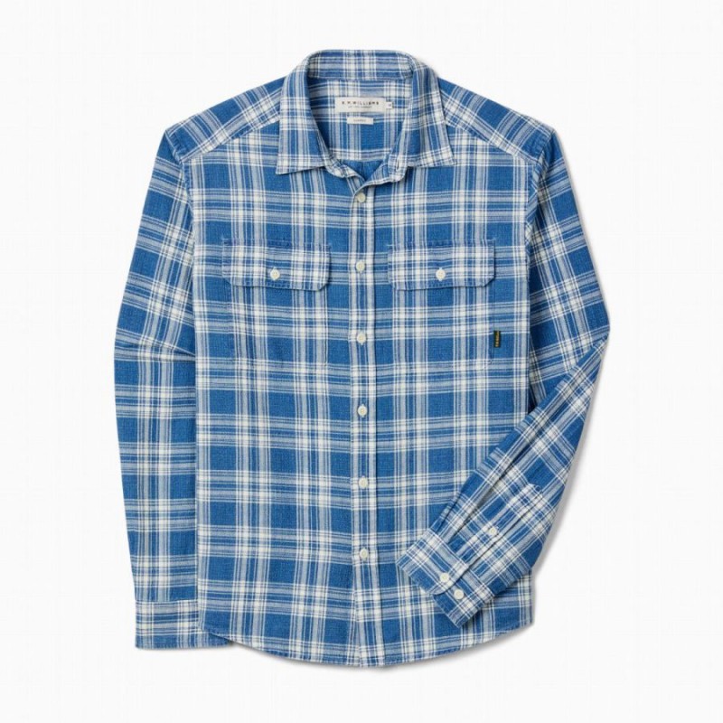 Flinton Check Shirt SHF02BLR201 - Sky