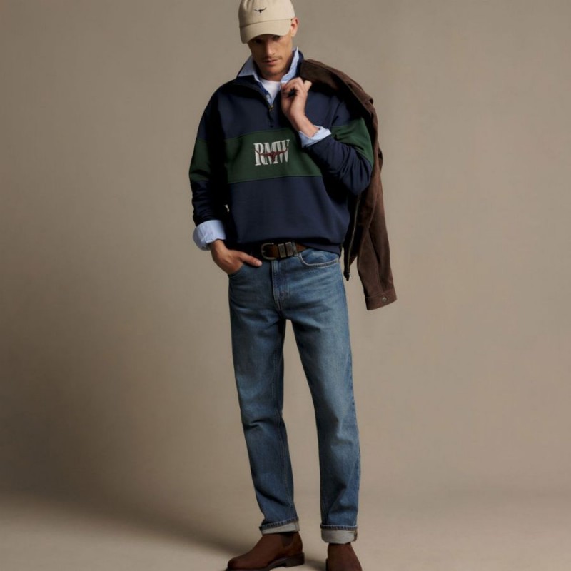 Heritage Panel Quarter Zip KZU00BB3G01 - Worker Blue