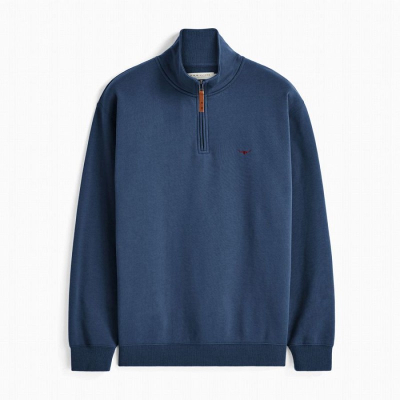 Mulyungarie Quarter Zip Sweatshirt KZU00BB7301 -Mid Blue