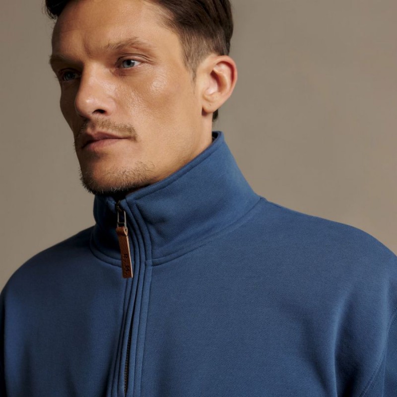 Mulyungarie Quarter Zip Sweatshirt KZU00BB7301 -Mid Blue