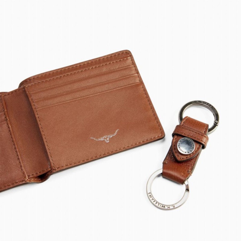 Wallet And Keyring Gift Set COM9MTL3601- Tan Leather Wallet And Keyring Gift Set COM9MTL3601- Tan Leather