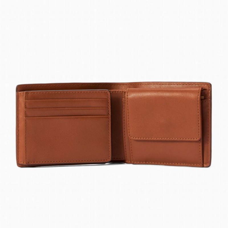 Wallet With Pocket & Tab WTS3ECH3601 - Tan Leather Wallet With Pocket & Tab WTS3ECH3601 - Tan Leather
