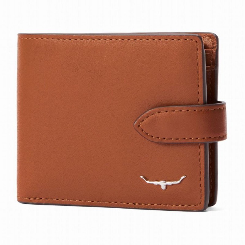 Wallet With Pocket & Tab WTS3ECH3601 - Tan Leather Wallet With Pocket & Tab WTS3ECH3601 - Tan Leather