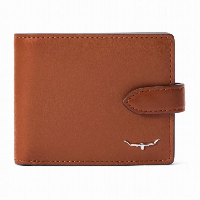 Wallet With Pocket & Tab WTS3ECH3601 - Tan Leather Wallet With Pocket & Tab WTS3ECH3601 - Tan Leather