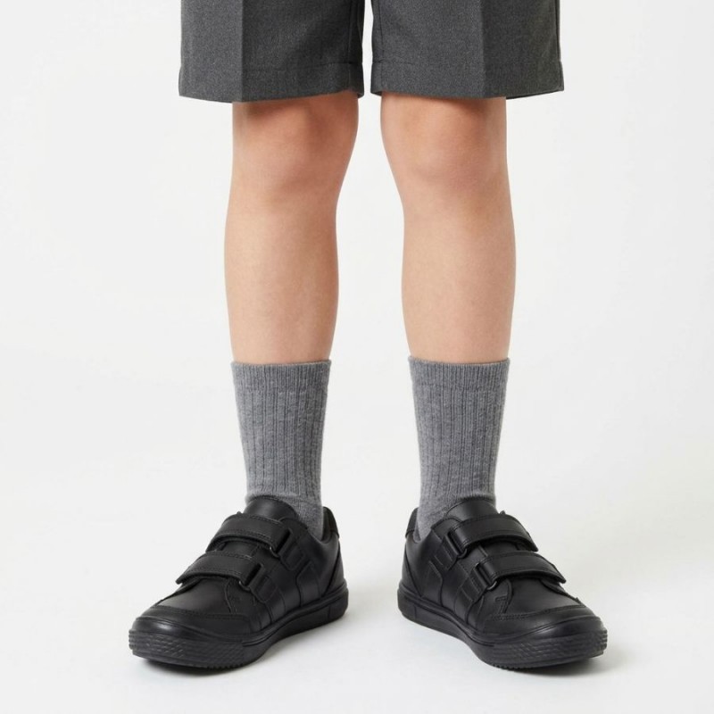 Ethan 5600102 School Shoes - Black Leather
