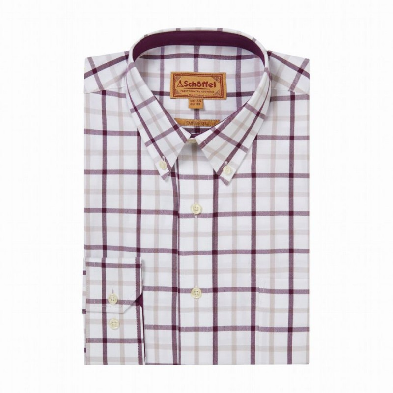 Brancaster Classic Shirt 20-4050 - Beetroot Check
