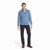 Calton Cotton Cashmere 1/4 Zip Jumper 20-3154 - Lake Blue