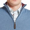 Calton Cotton Cashmere 1/4 Zip Jumper 20-3154 - Lake Blue