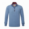 Calton Cotton Cashmere 1/4 Zip Jumper 20-3154 - Lake Blue