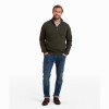 Calton Cotton Cashmere Cable 1/4 Zip 20-3153 - Loden Green