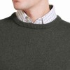 Calton Cotton Cashmere Crew Neck Jumper 20-3021 - Loden Green
