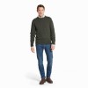 Calton Cotton Cashmere Crew Neck Jumper 20-3021 - Loden Green