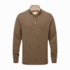 Lewis Lambswool 1/4 Zip Jumper 1 20-3144 - Mushroom