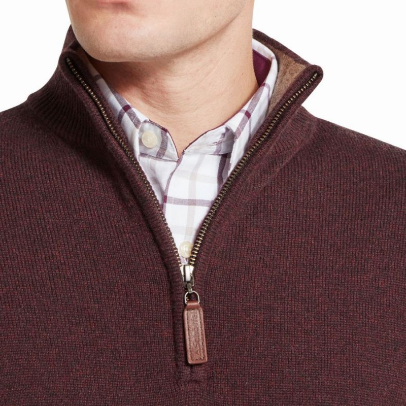 Lewis Lambswool Jumper 1 20-3144 - Port