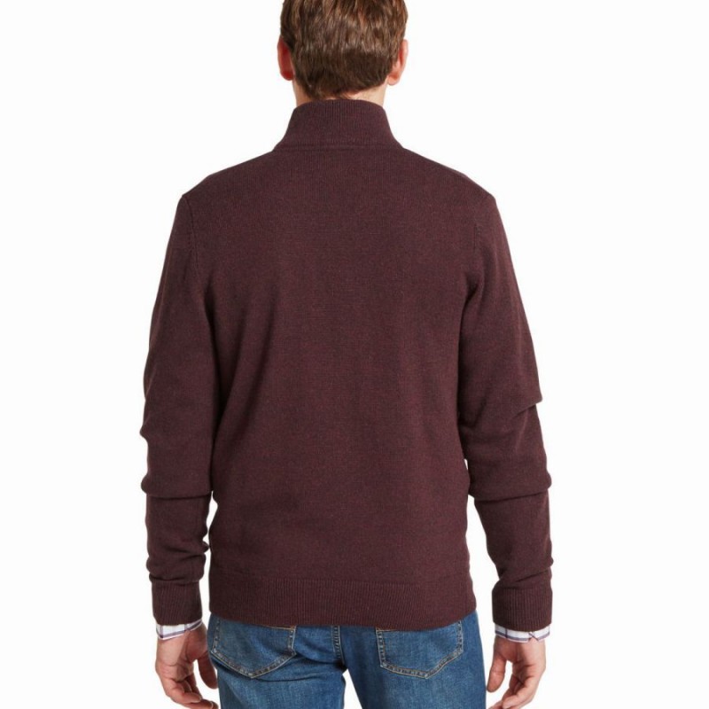 Lewis Lambswool Jumper 1 20-3144 - Port