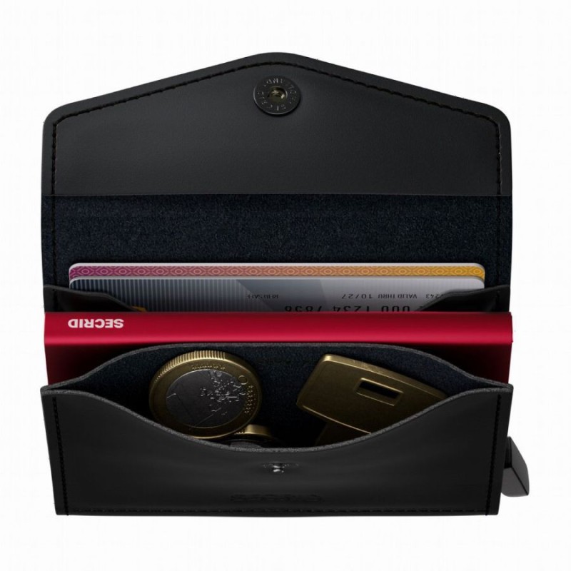 Envelope Wallet Matte – Black Red