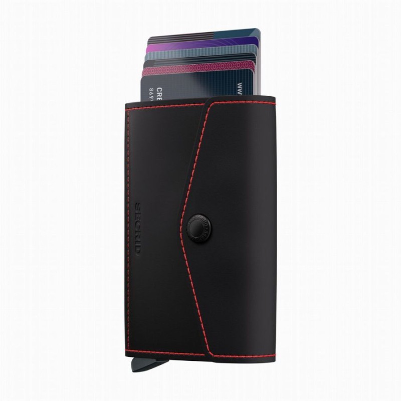 Envelope Wallet Matte – Black Red