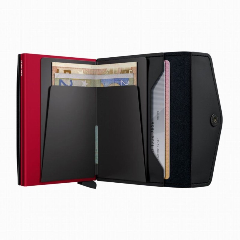 Envelope Wallet Matte – Black Red