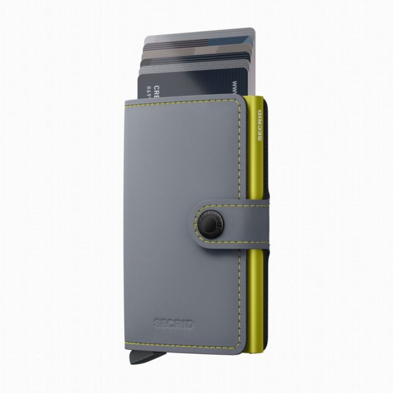 Miniwallet Matte – Grey Lime Miniwallet Matte – Grey Lime