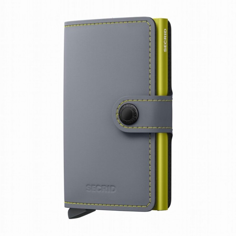 Miniwallet Matte – Grey Lime Miniwallet Matte – Grey Lime