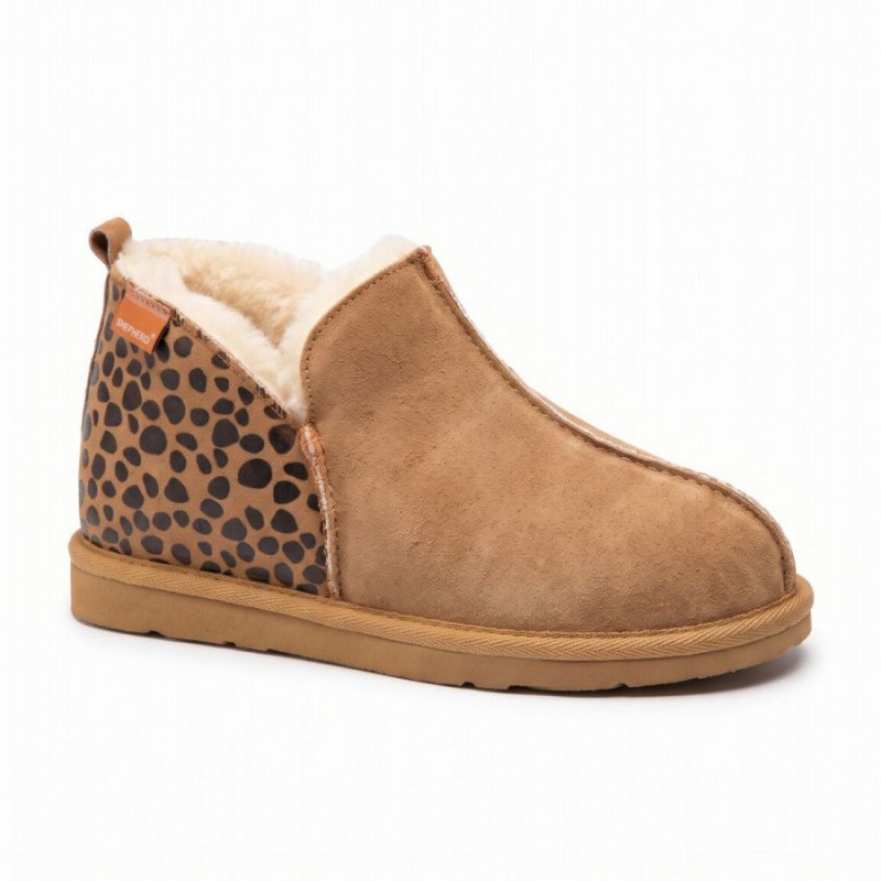 Shepherd Of Sweden Annie Slippers - Leopard / Chestnut