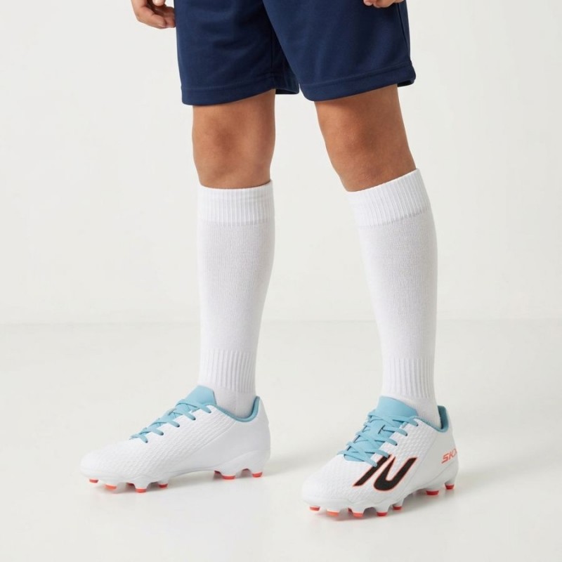 Skx_2 Jr 252160L Football Boots - White/Blue