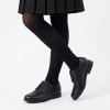 Brogue Pri School Shoes - Black Leather