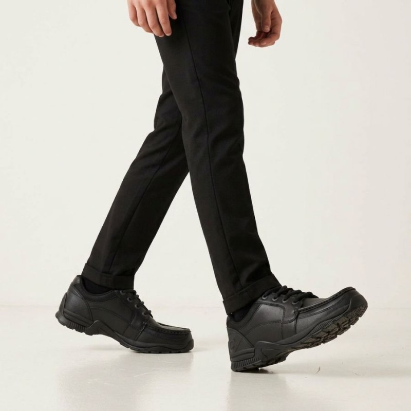 Dylan School Shoes - Black Leather