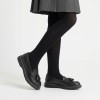 Infinity School Shoes - Black Leather