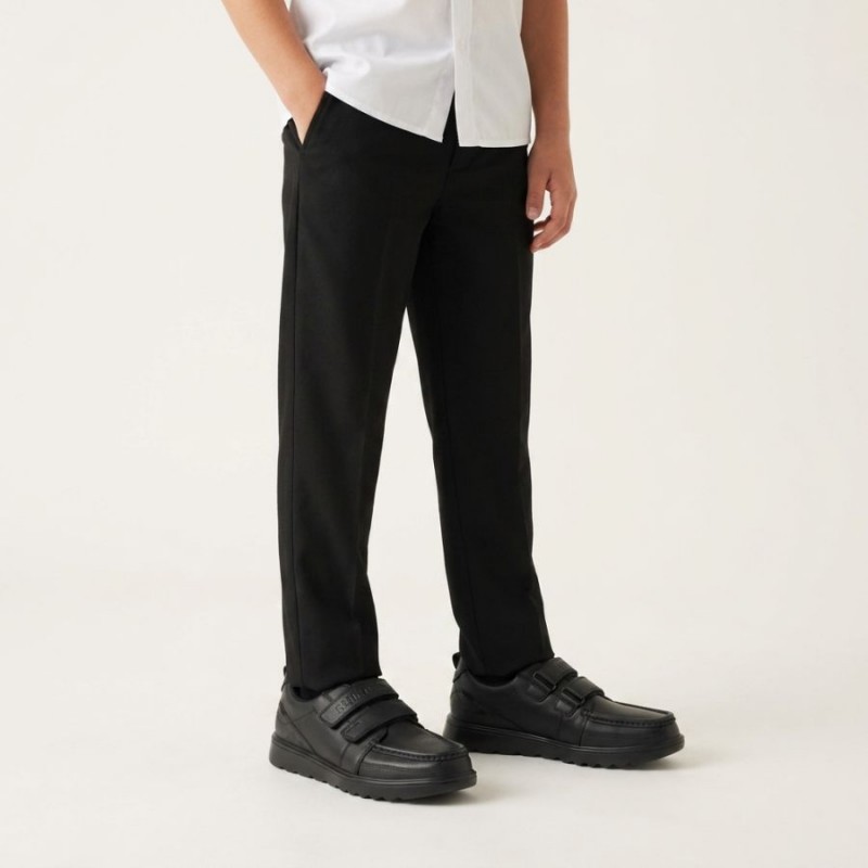 Mission School Shoes - Black Leather