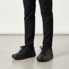 Rhino Sherman School Shoes - Black Leather
