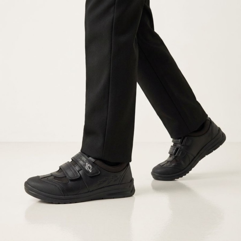 Rocket School Shoes - Black Leather