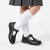 Star Jump School Shoes - Black Leather