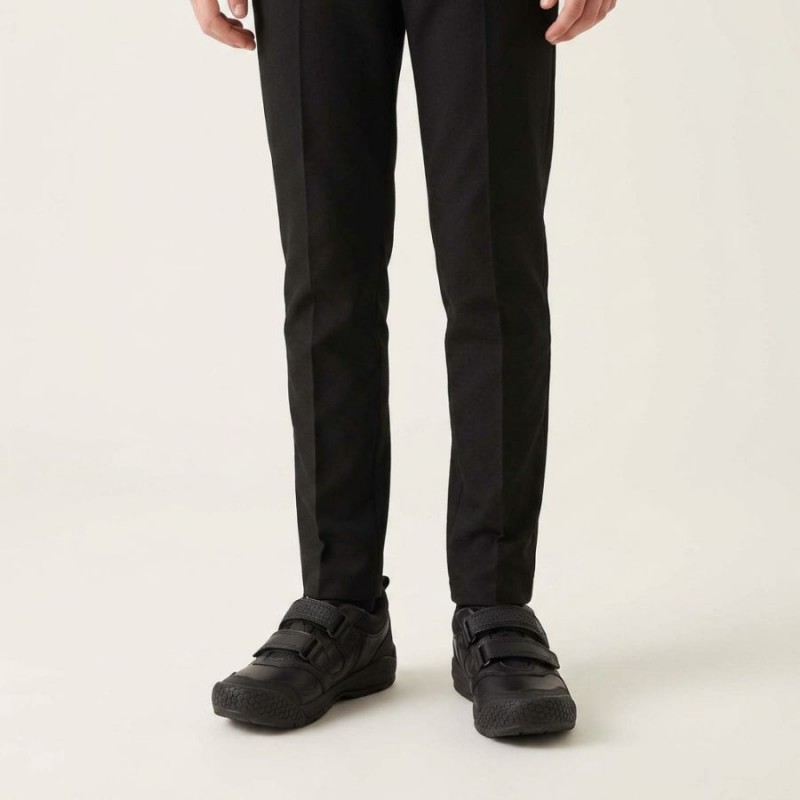 Strike School Shoes - Black Leather