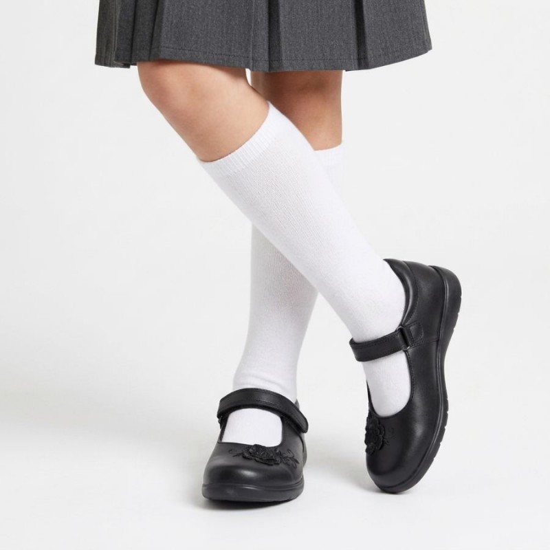 Wish School Shoes - Black Leather