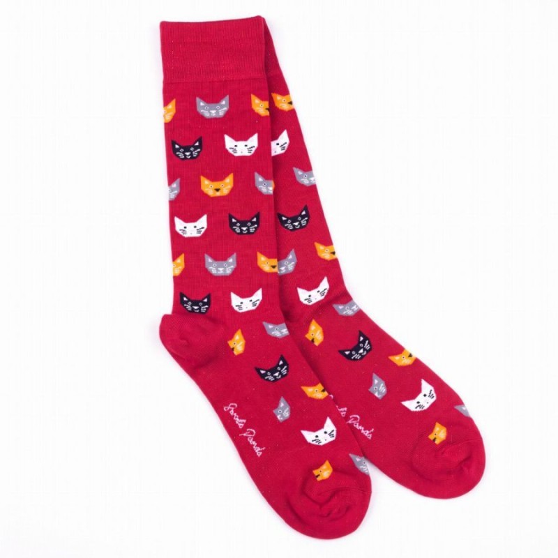 Bamboo Socks – Red Cat