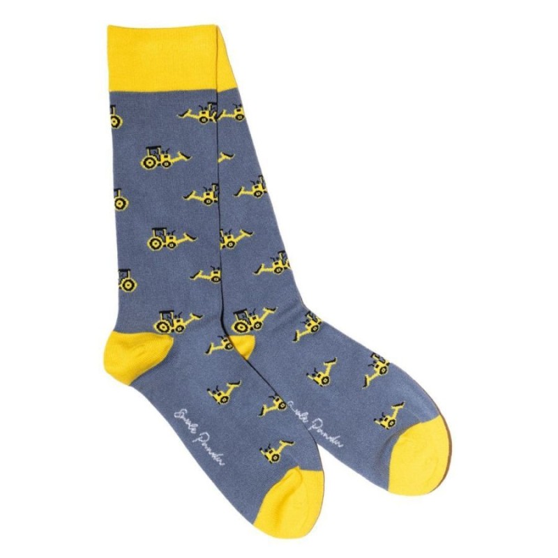 Digger Bamboo Socks - Yellow
