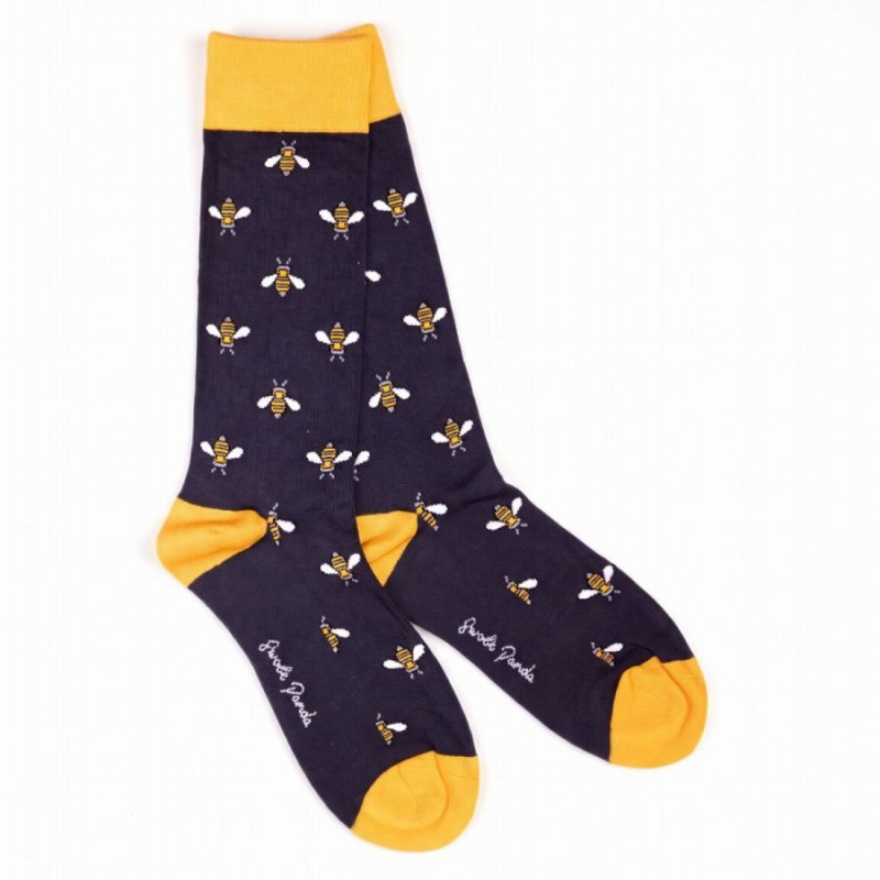 Bumblebee Bamboo Socks - Navy