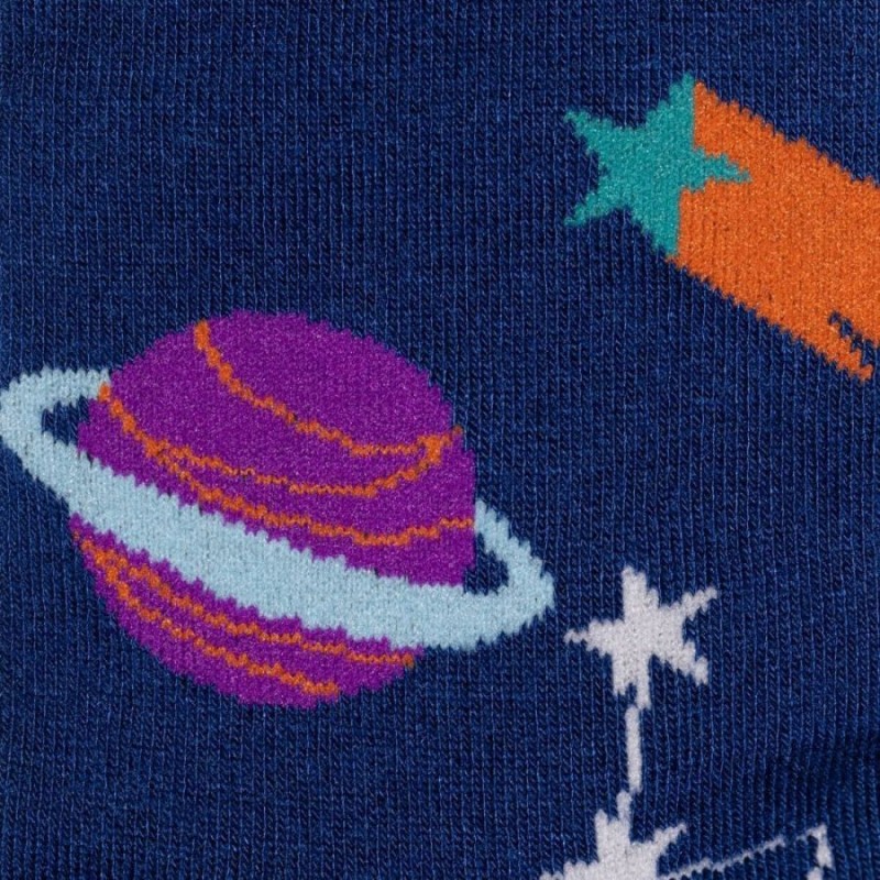 Outer Space Bamboo Socks - Blue