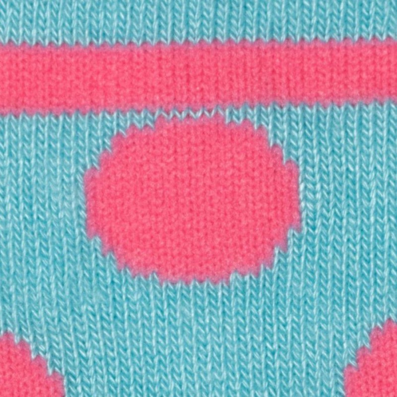 Bamboo Socks - Blue / Pink Polka