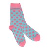 Bamboo Socks - Blue / Pink Polka