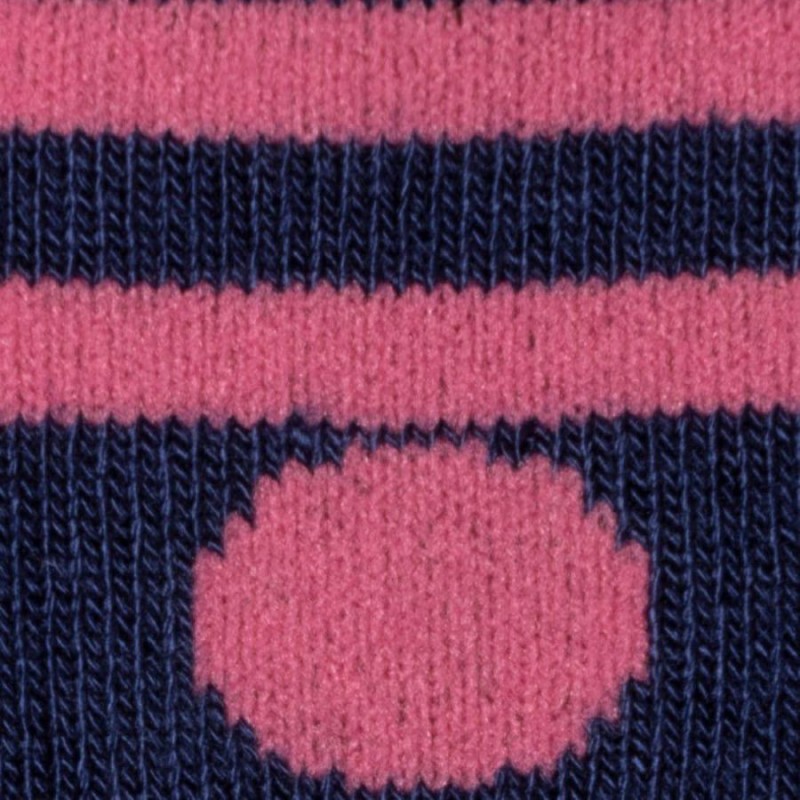 Bamboo Socks - Navy / Pink Polka