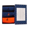 Sock Box - 3 Pairs Of Bamboo Socks – Orange And Blue