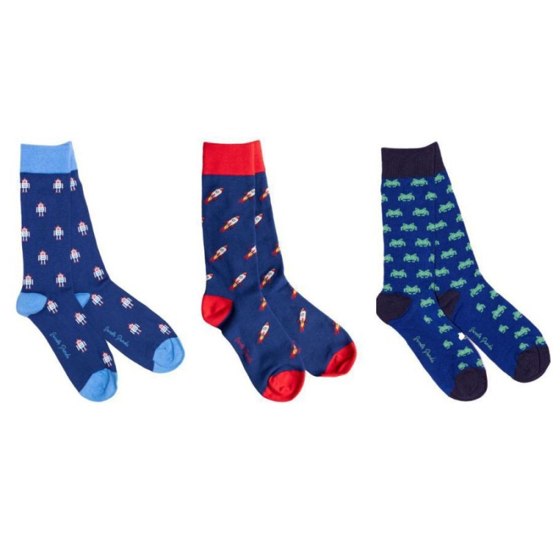 Sock Box - 3 Pairs Of Bamboo Socks – Outer Space