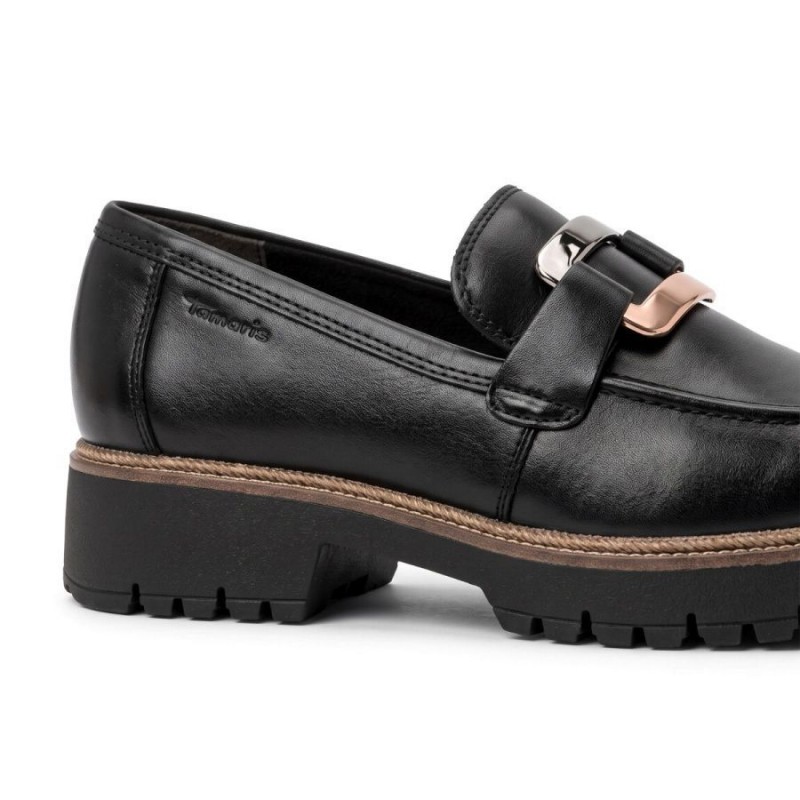 24722 Loafers - Black Leather