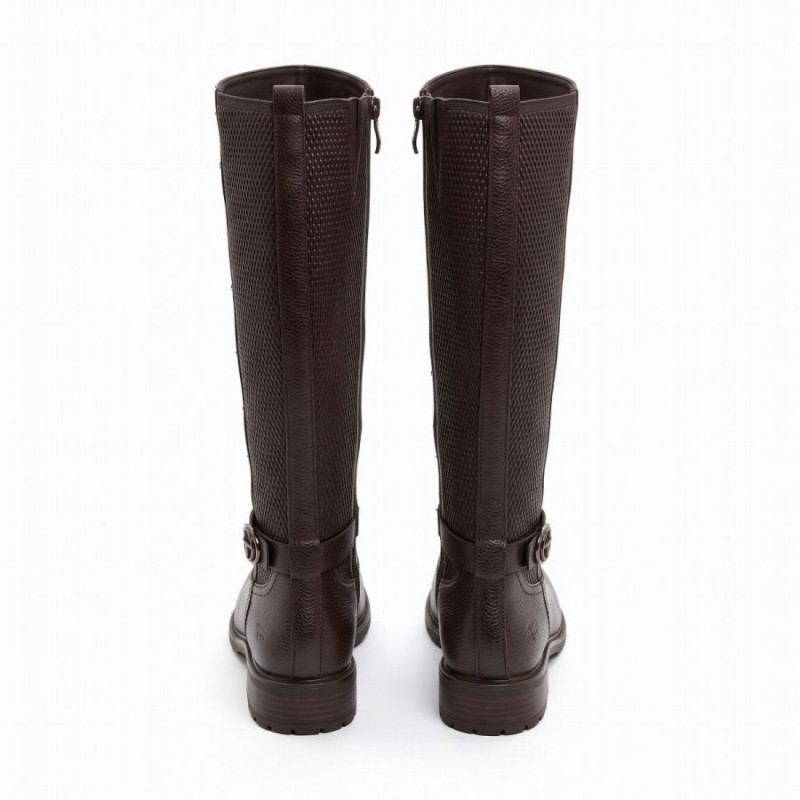 25618 Knee High Boots - Mahogany Leather