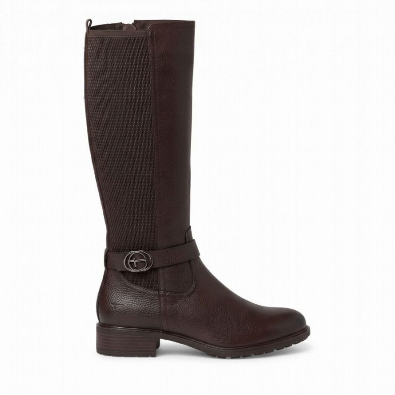 25618 Knee High Boots - Mahogany Leather