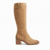 25576 Knee High Boots - Camel Leather
