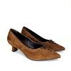 22352 Court Shoes - Cognac Comb Suede